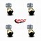 Service Caster 2 Inch Bright Brass Polyolefin Ball Caster - Side Mount Bracket - SCC, 4PK SCC-GR01S20-POS-BB-716-4-CB180-4 - alternate 2